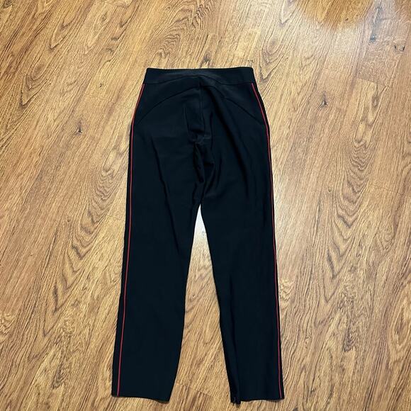 Athleta Black red stellar novelty trouser free cut hem pipping pants size 0P - Picture 4 of 10